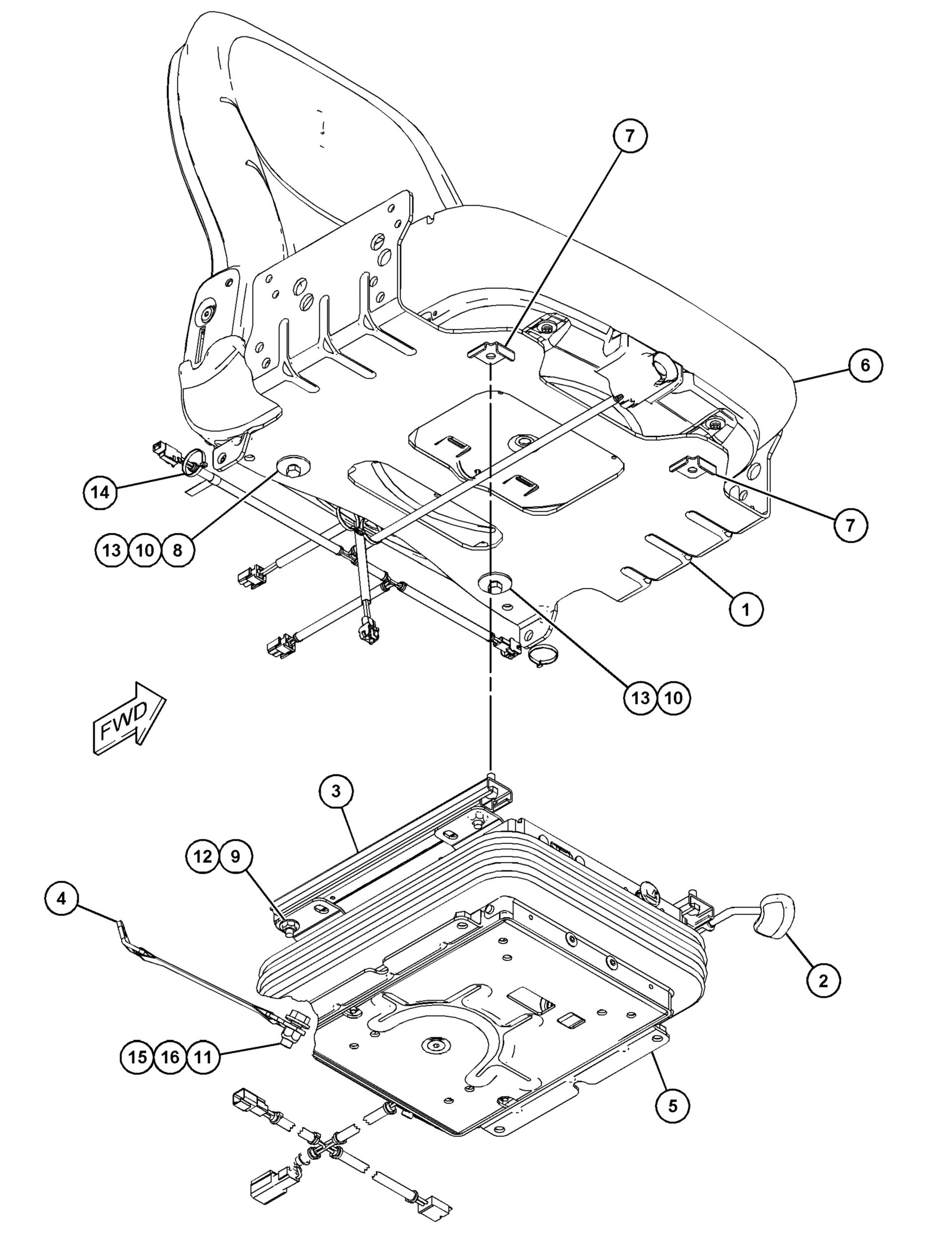 476-1132: СИДЕНЬЕ С ПОДВЕСКОЙ