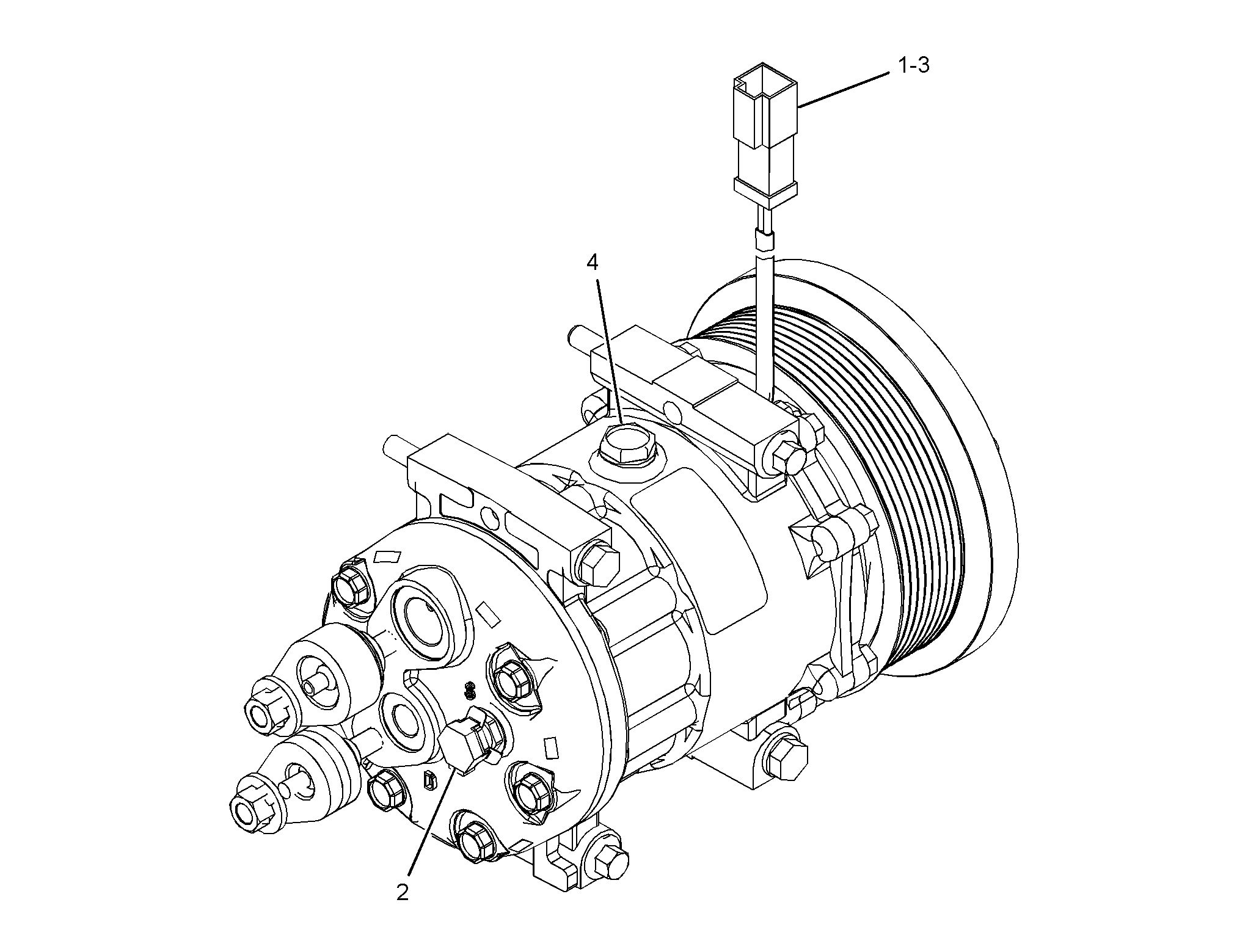 Основная муфта и компрессор хладагента, 24 В