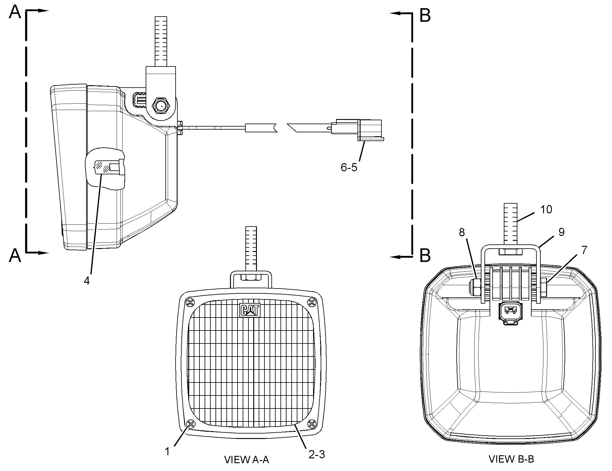 Прожектор с вертикальным креплением на 24 Вольта
