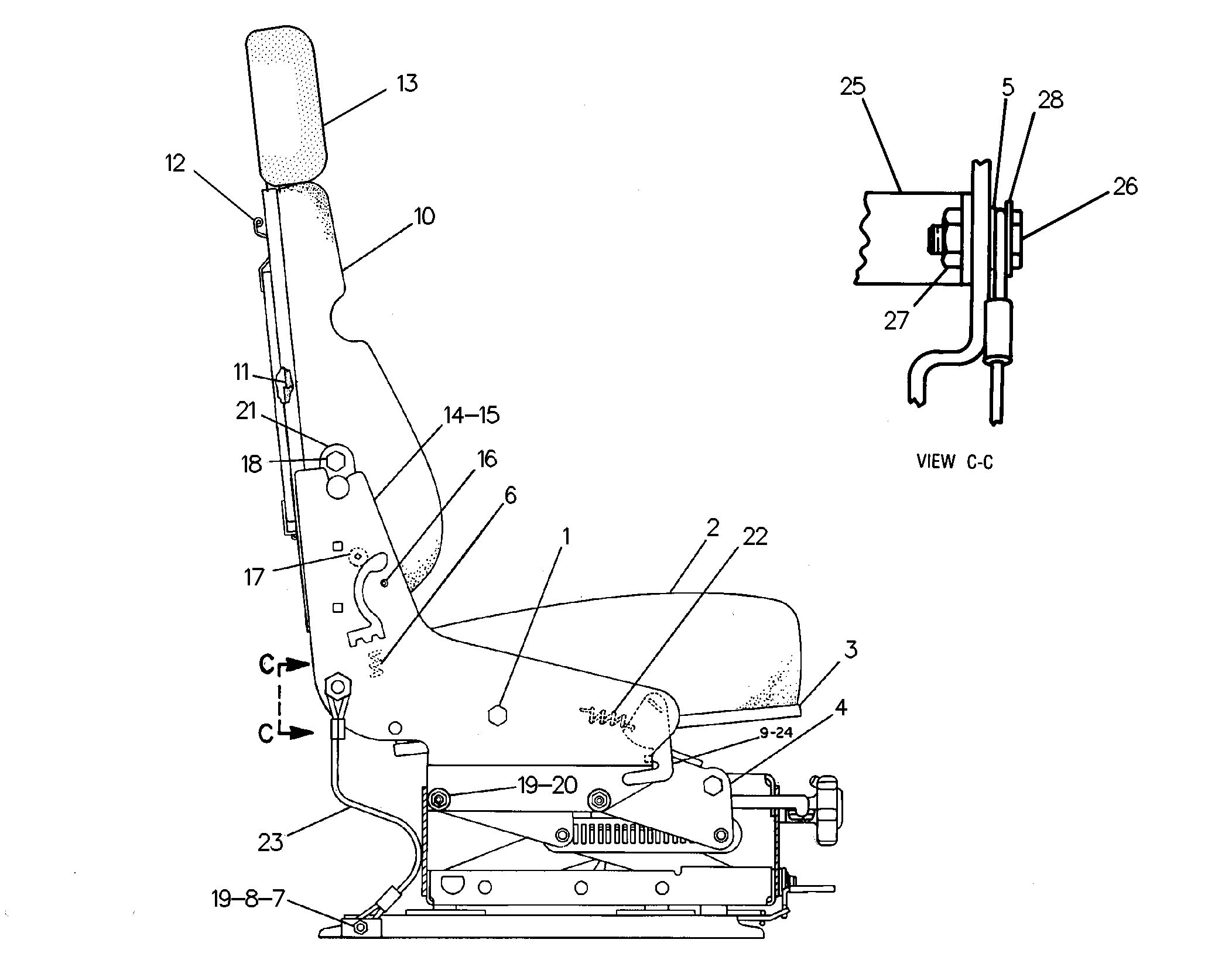 9C-8664: Сиденье в сборе
