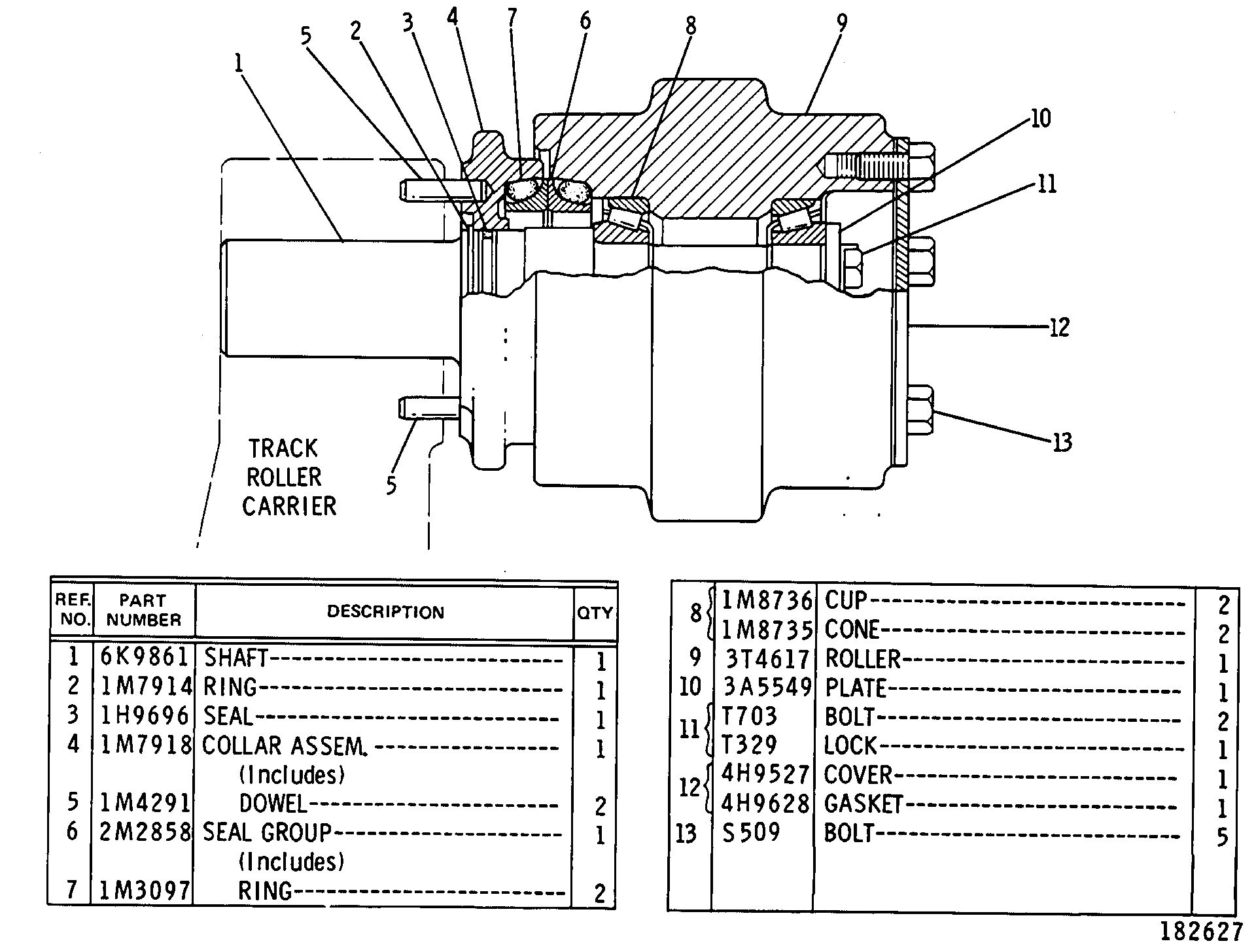 3T-4618: Опорный ролик в сборе