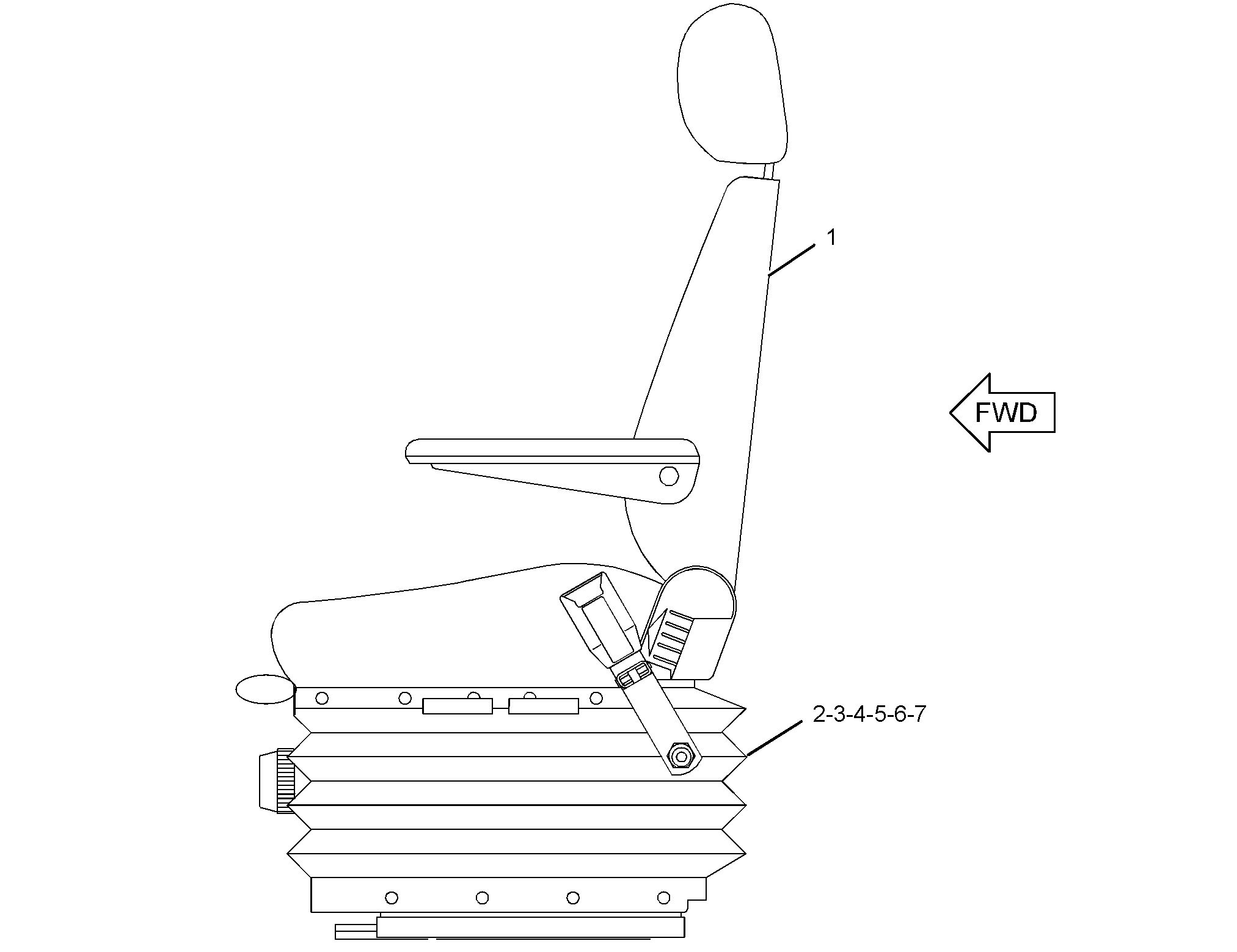 225-3548: СИДЕНЬЕ С ПОДВЕСКОЙ