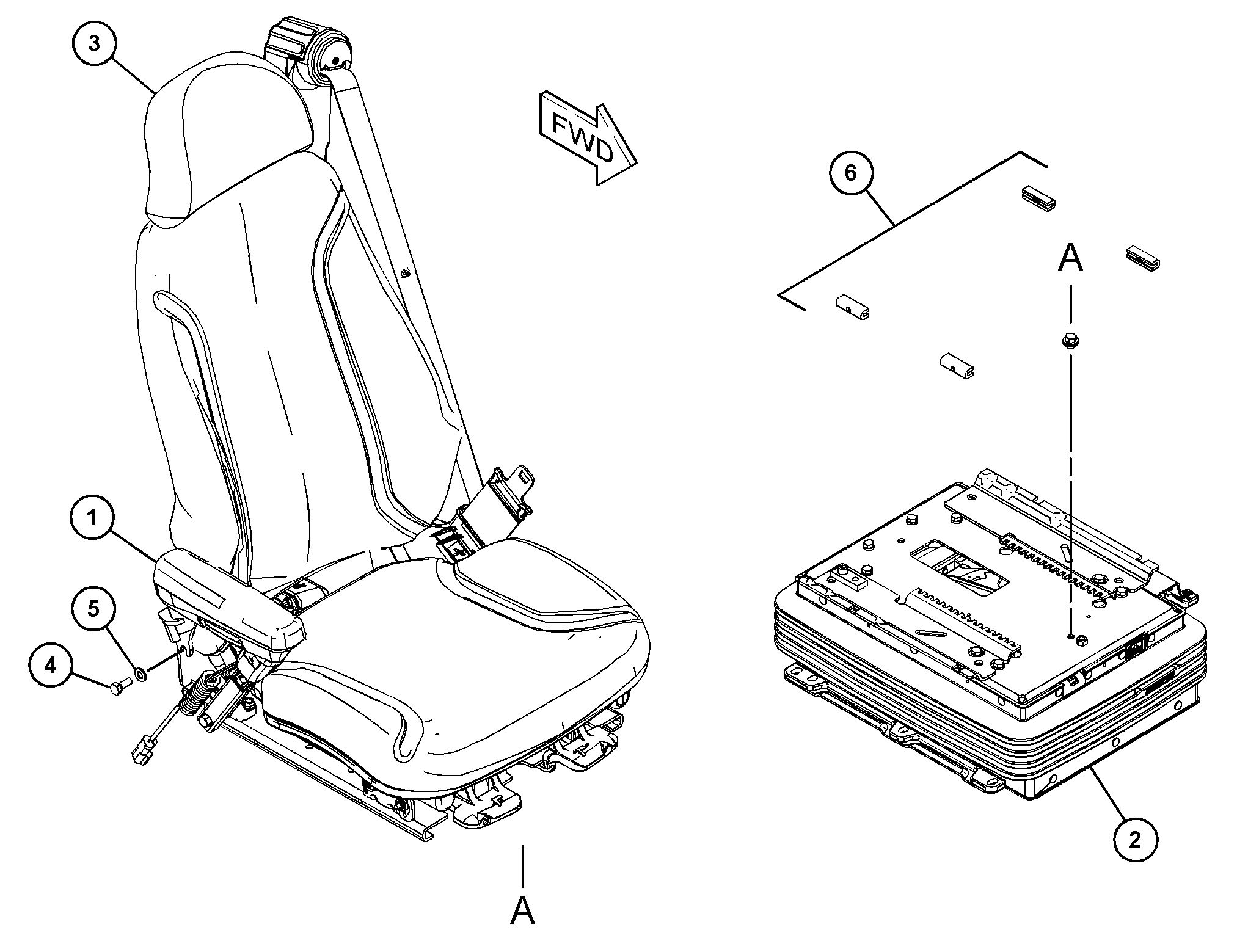 Сиденье подрессоренное