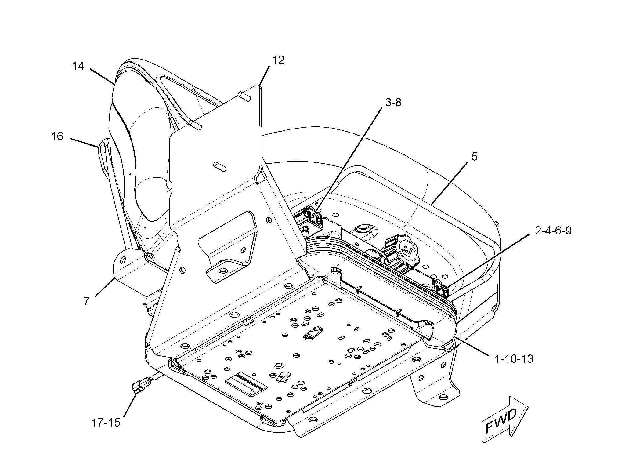 345-6330: СИДЕНЬЕ С ПОДВЕСКОЙ