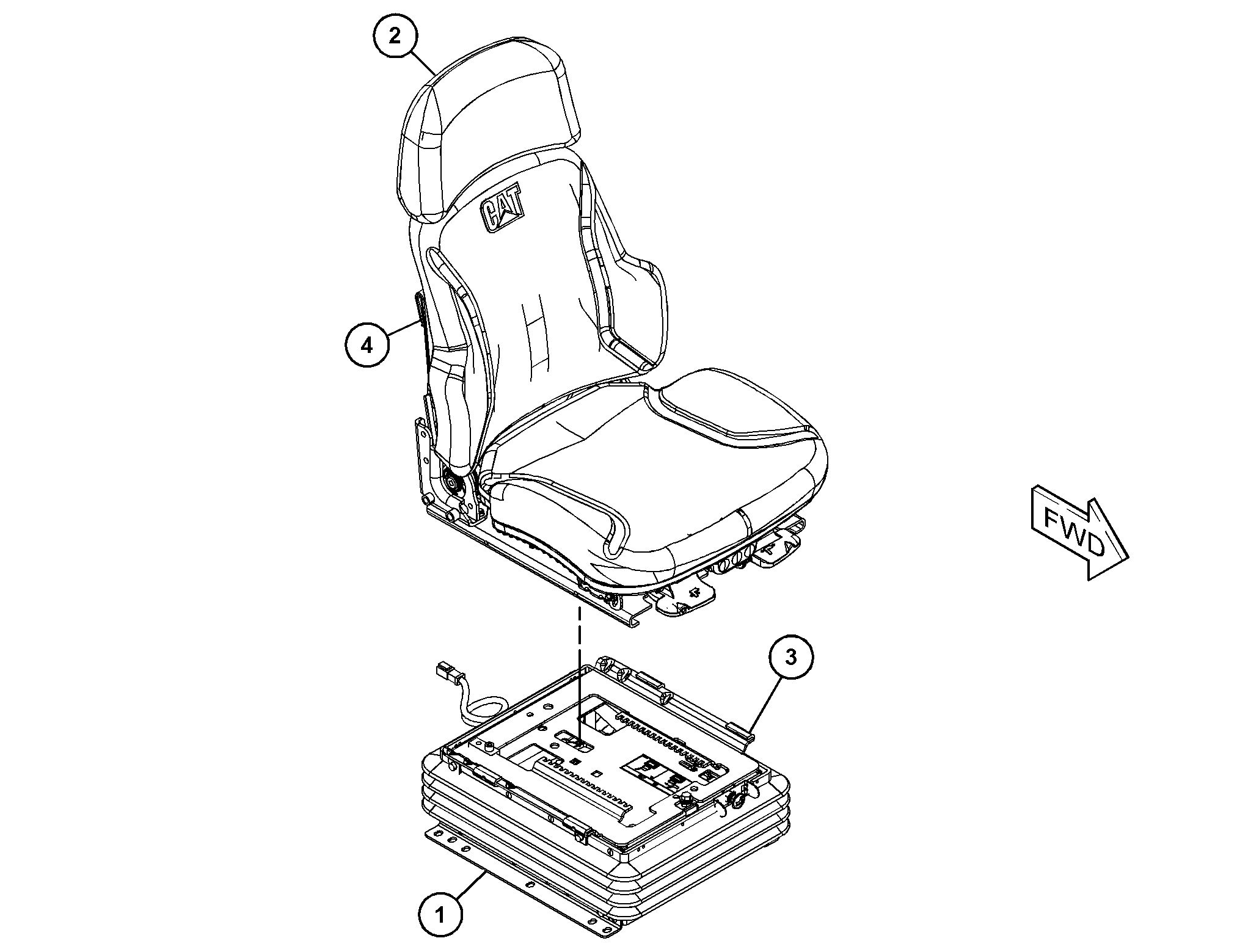 Сиденье с подвеской