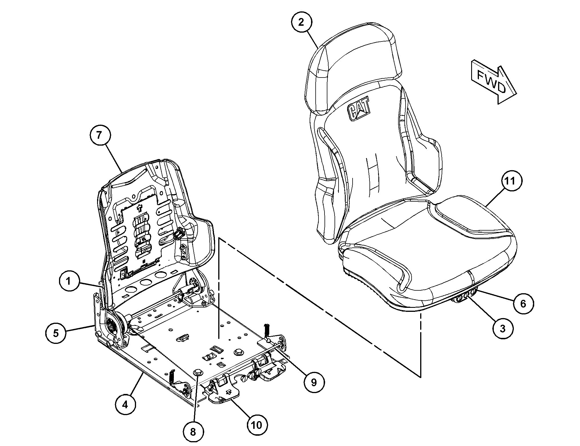 Сиденье с подвеской