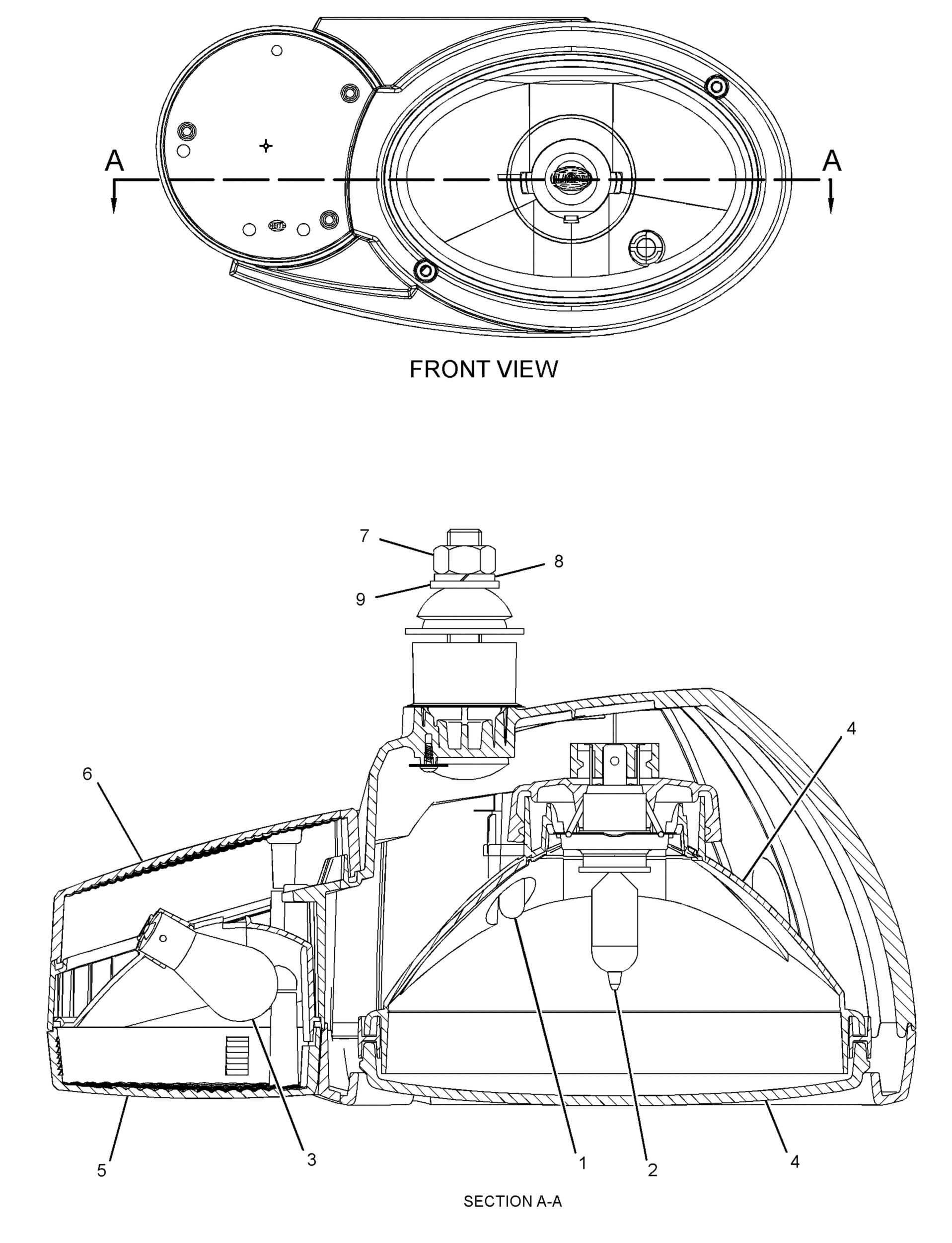 252-6643: Лампа Cat® в сборе: сигнальная и передняя фара