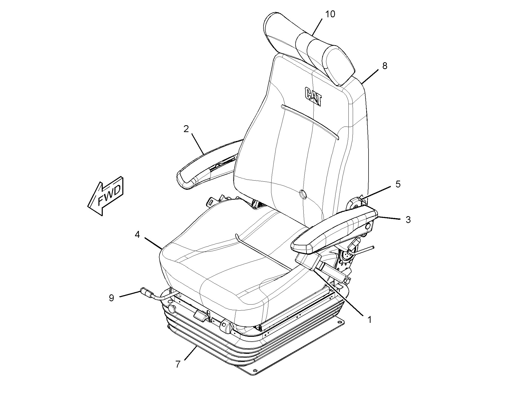 Сиденье в сборе (подвеска)