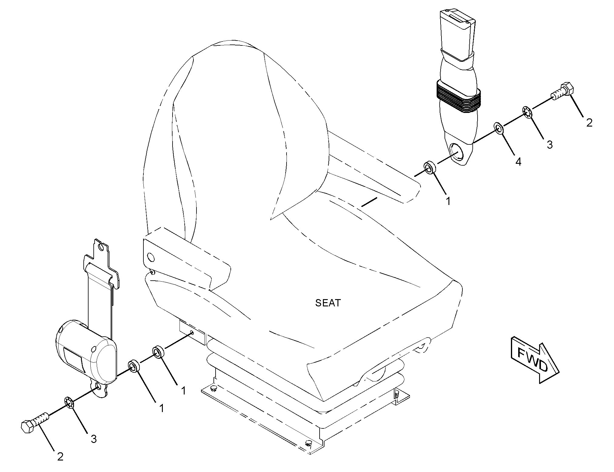 Ремень в сборе - сиденье