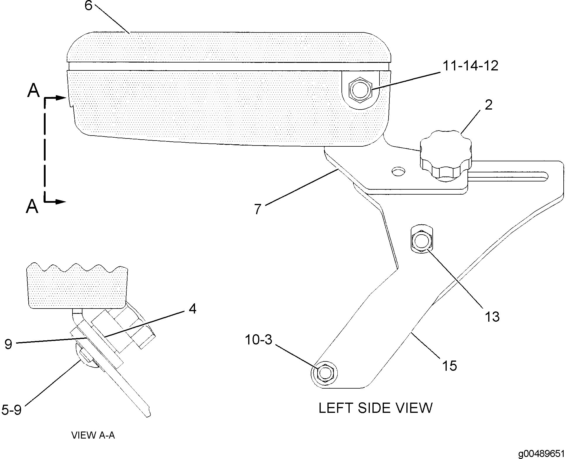 Подлокотник в сборе (регулируемый)