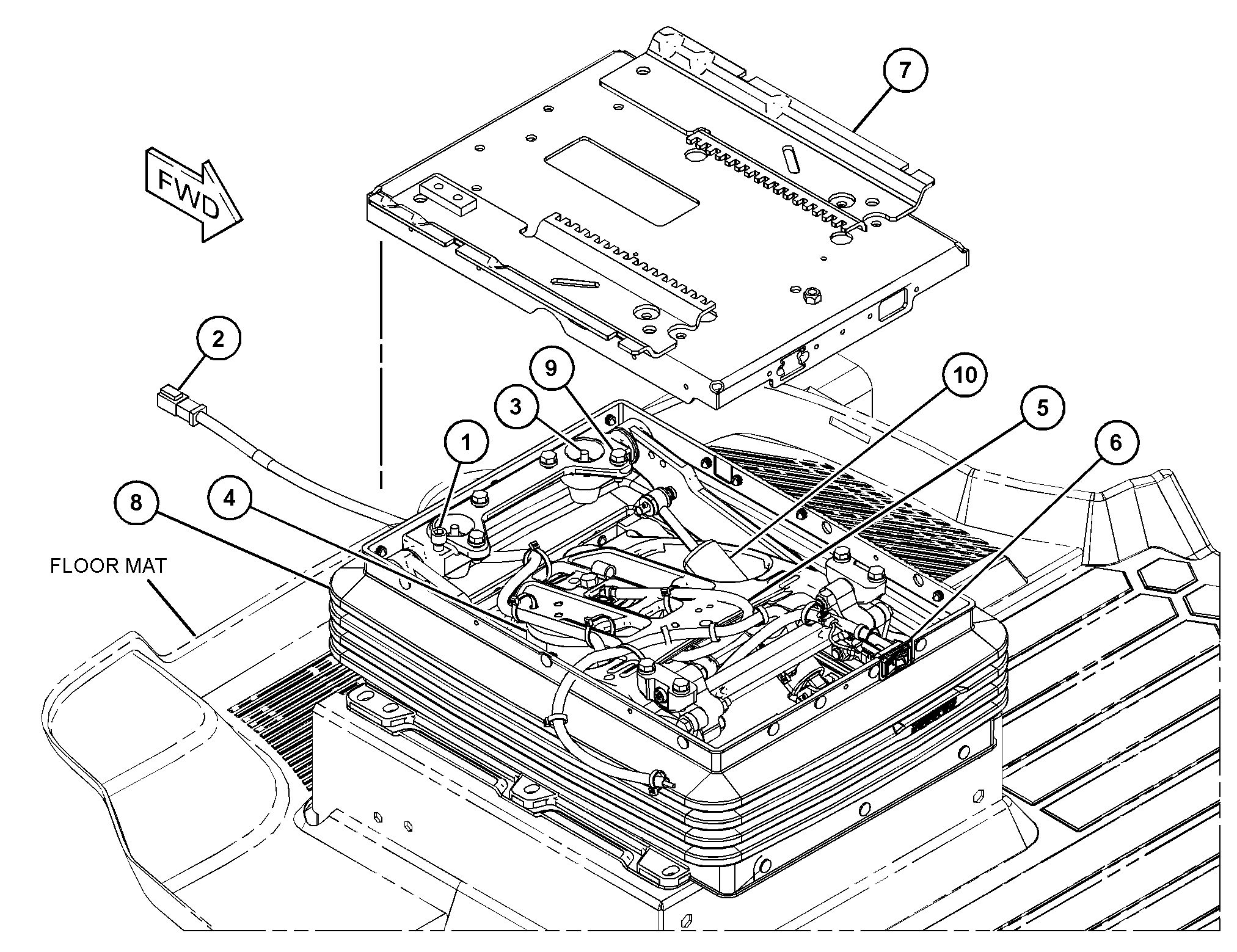 Подвеска в сборе — сиденье