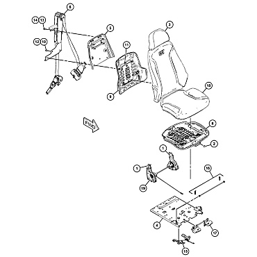 489-6533: Seat Assembly -Suspension | Cat® Parts Store