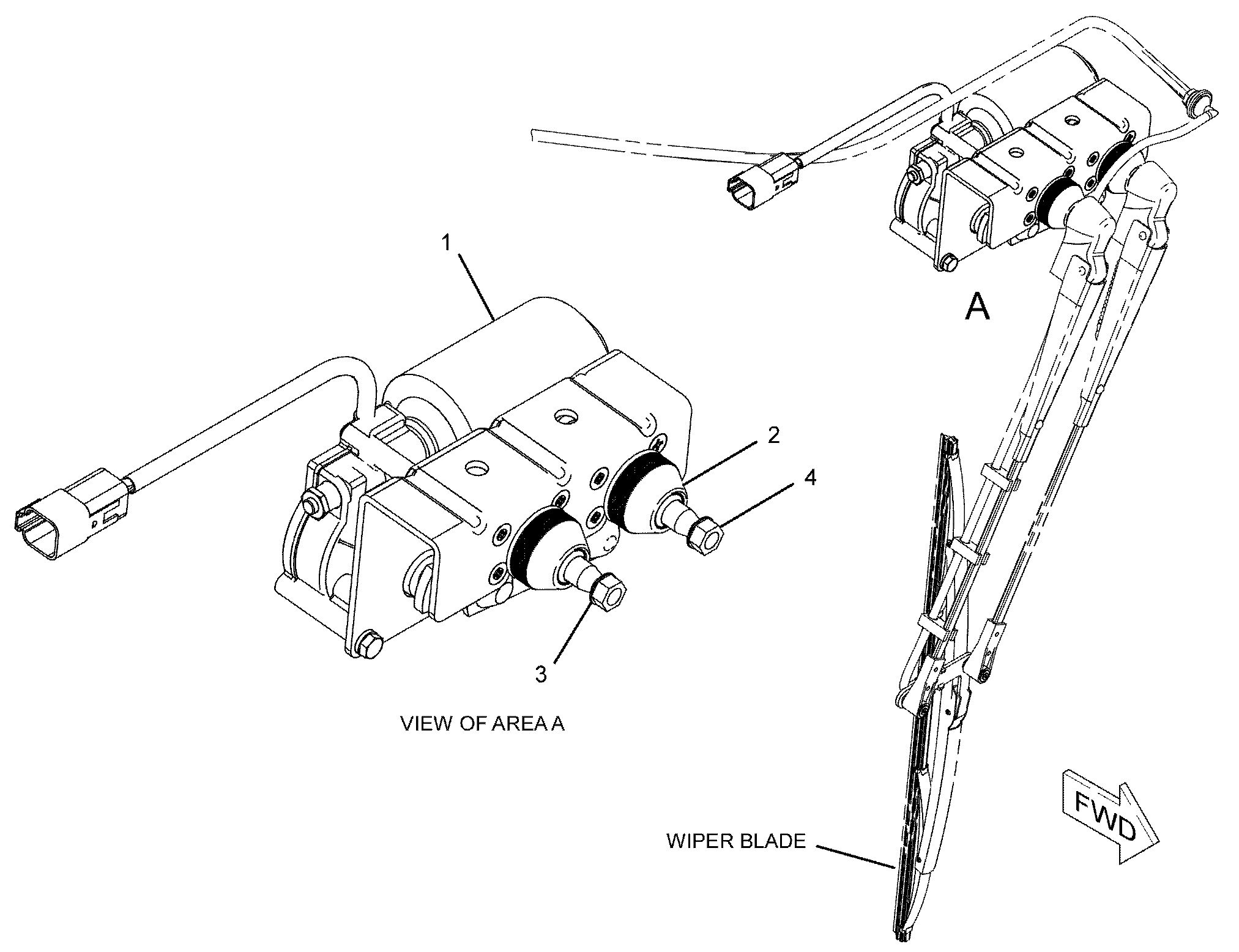 Wiper deals blade motor