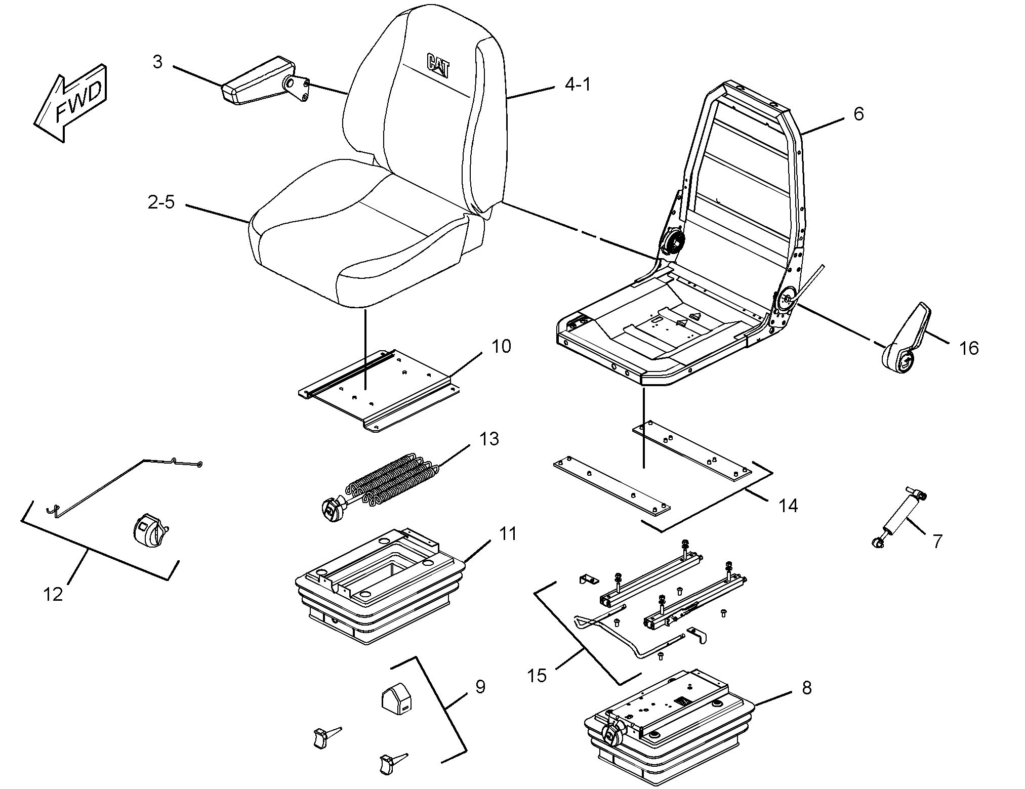 250-7838: СИДЕНЬЕ С ПОДВЕСКОЙ