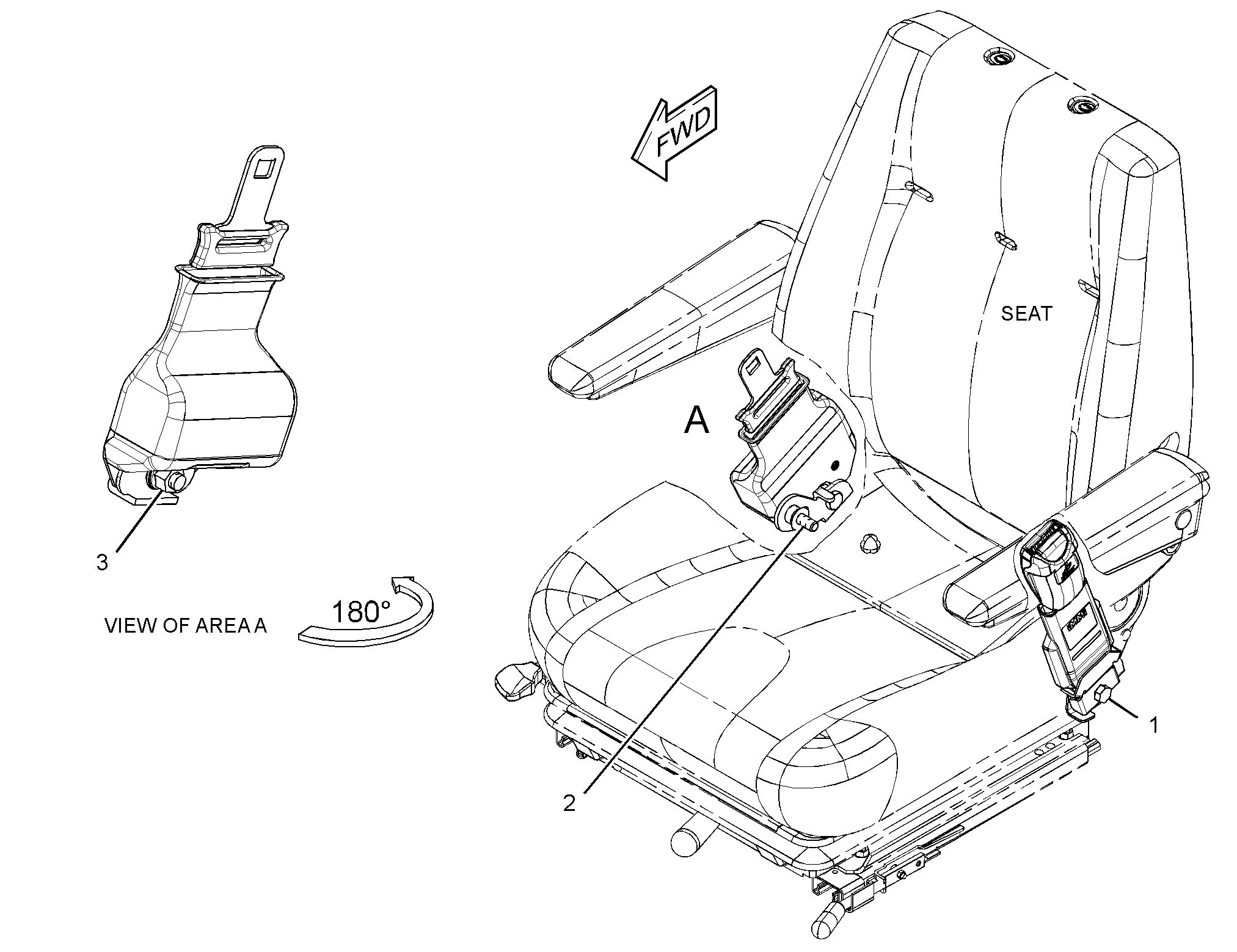 Ремень в сборе - сиденье