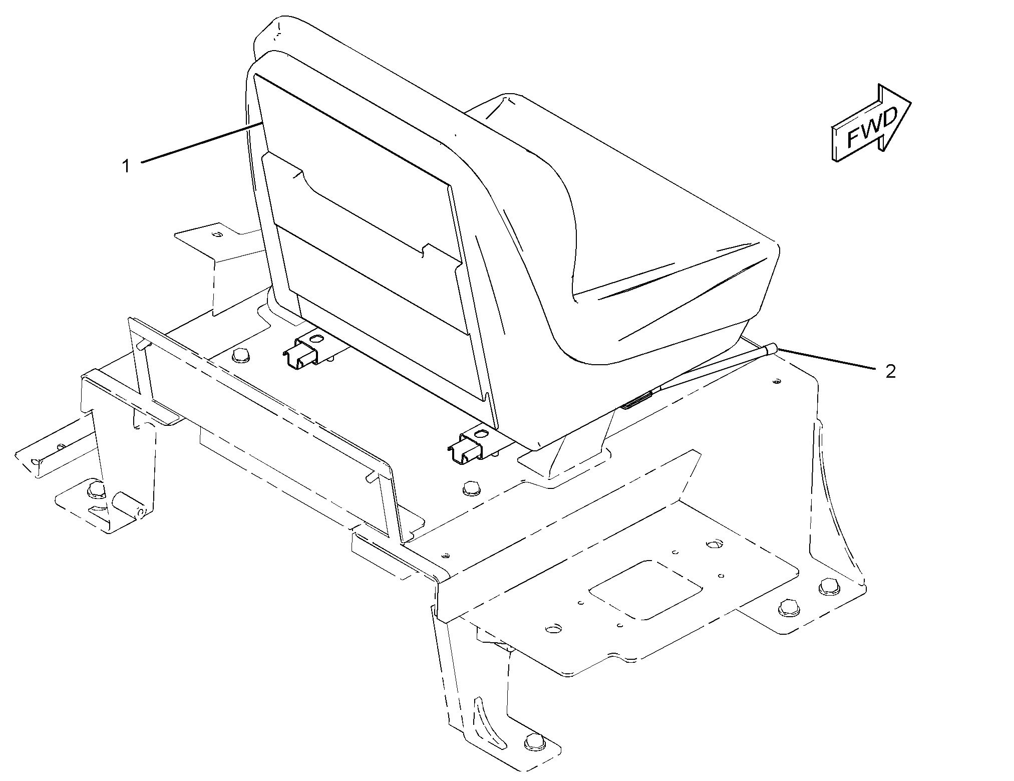 Сиденье в сборе (неподвижное)