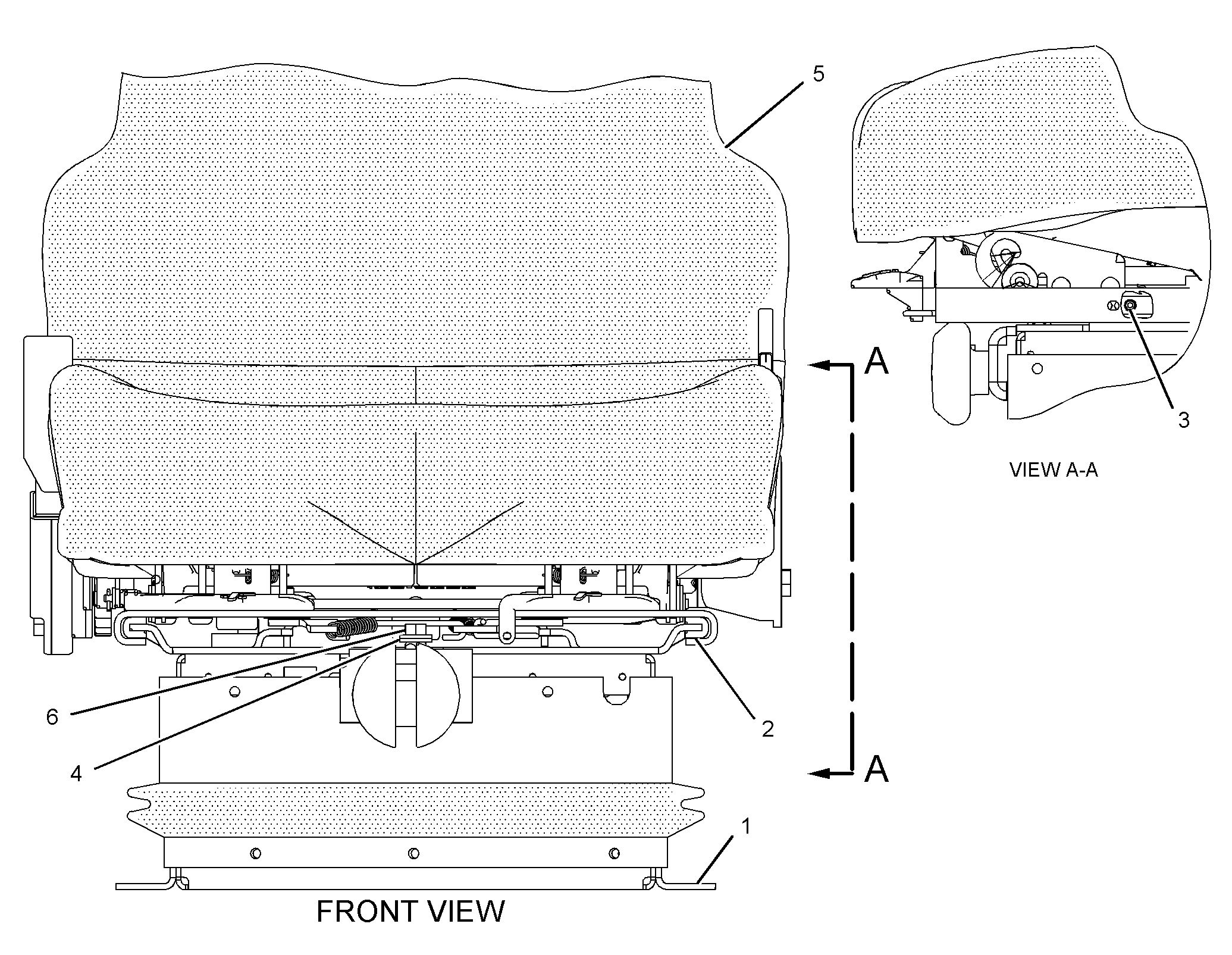 243-6740: СИДЕНЬЕ С ПОДВЕСКОЙ