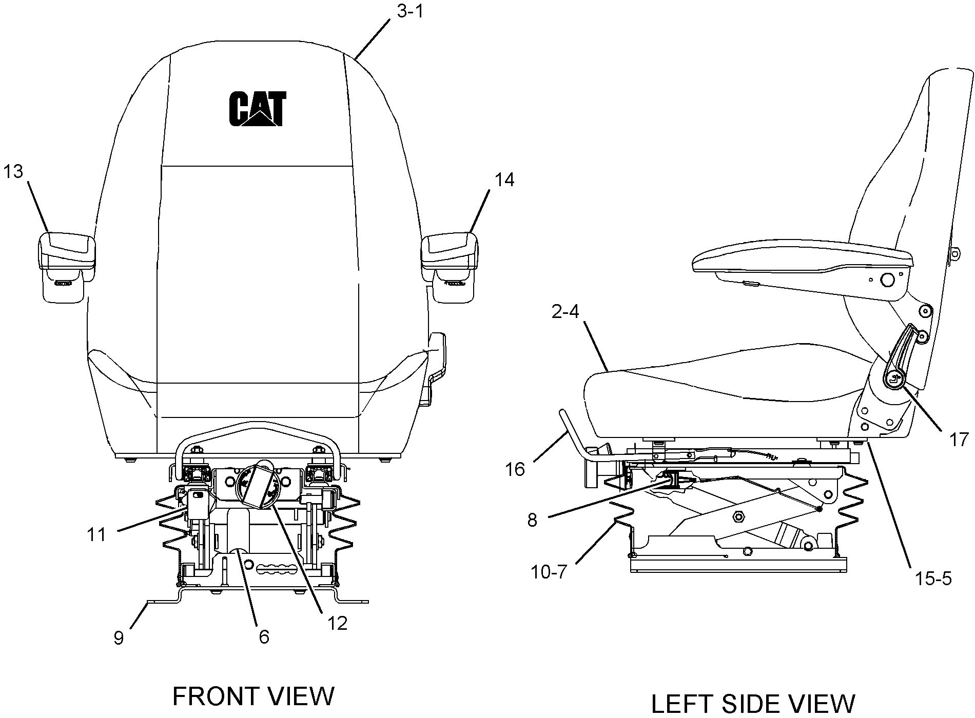 Сиденье в сборе (подвеска)