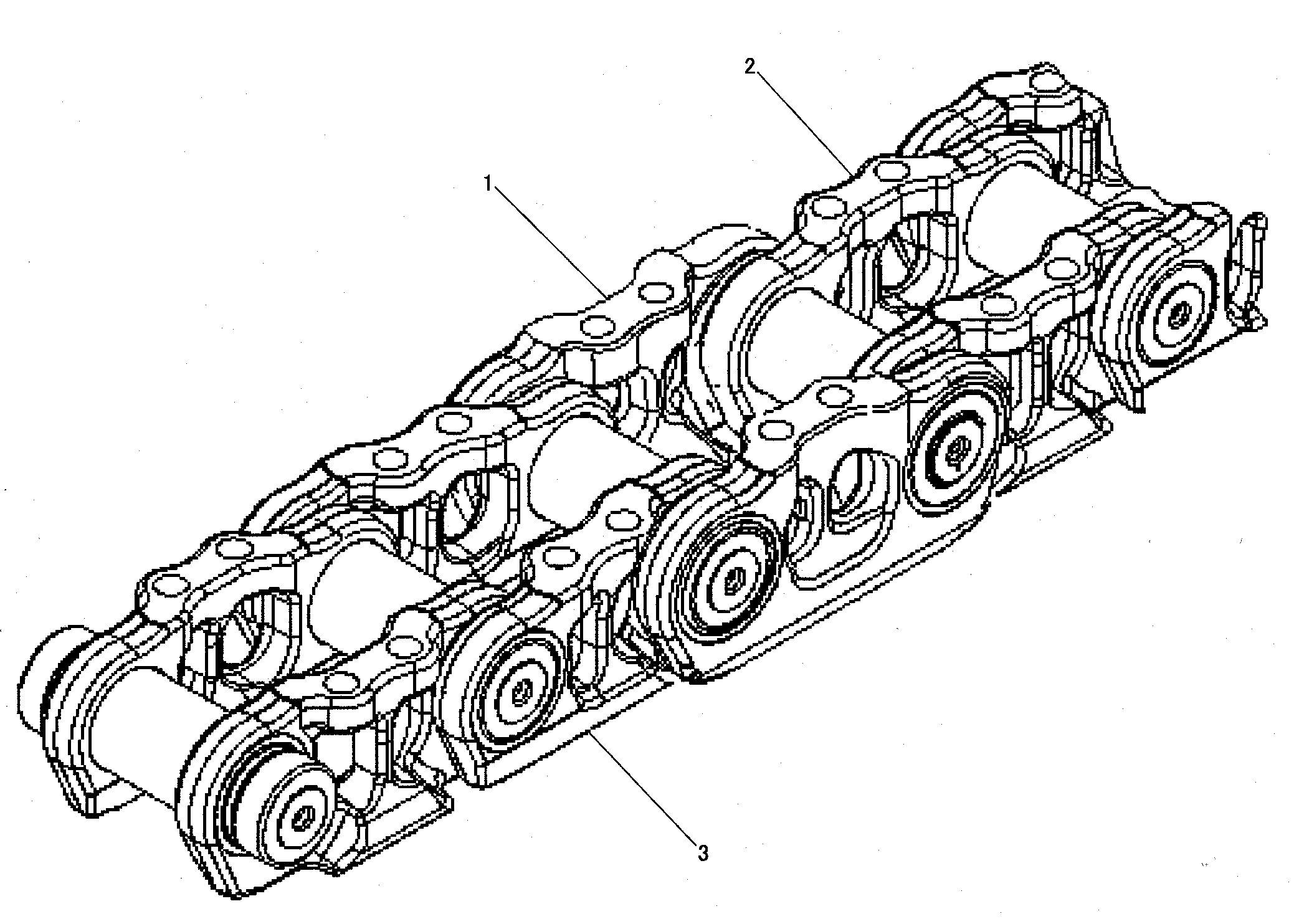 Звено гусеничной ленты в сборе