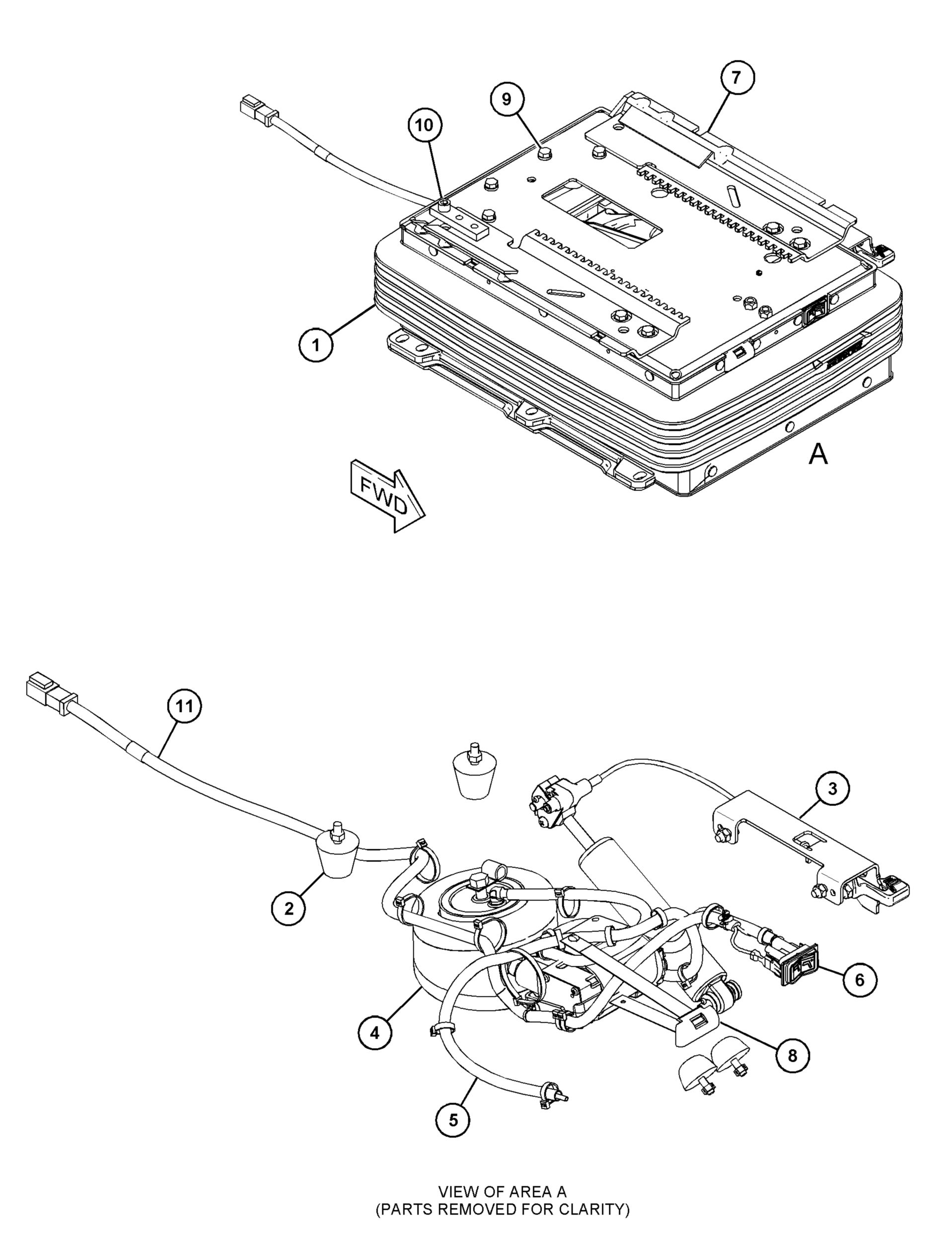 Подвеска в сборе — сиденье