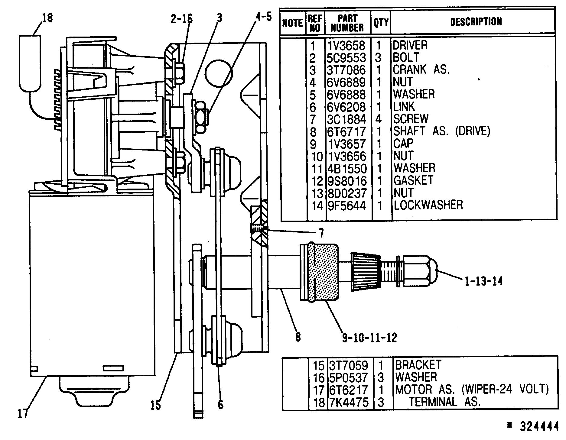 6T-7299: Стеклоочиститель в сборе