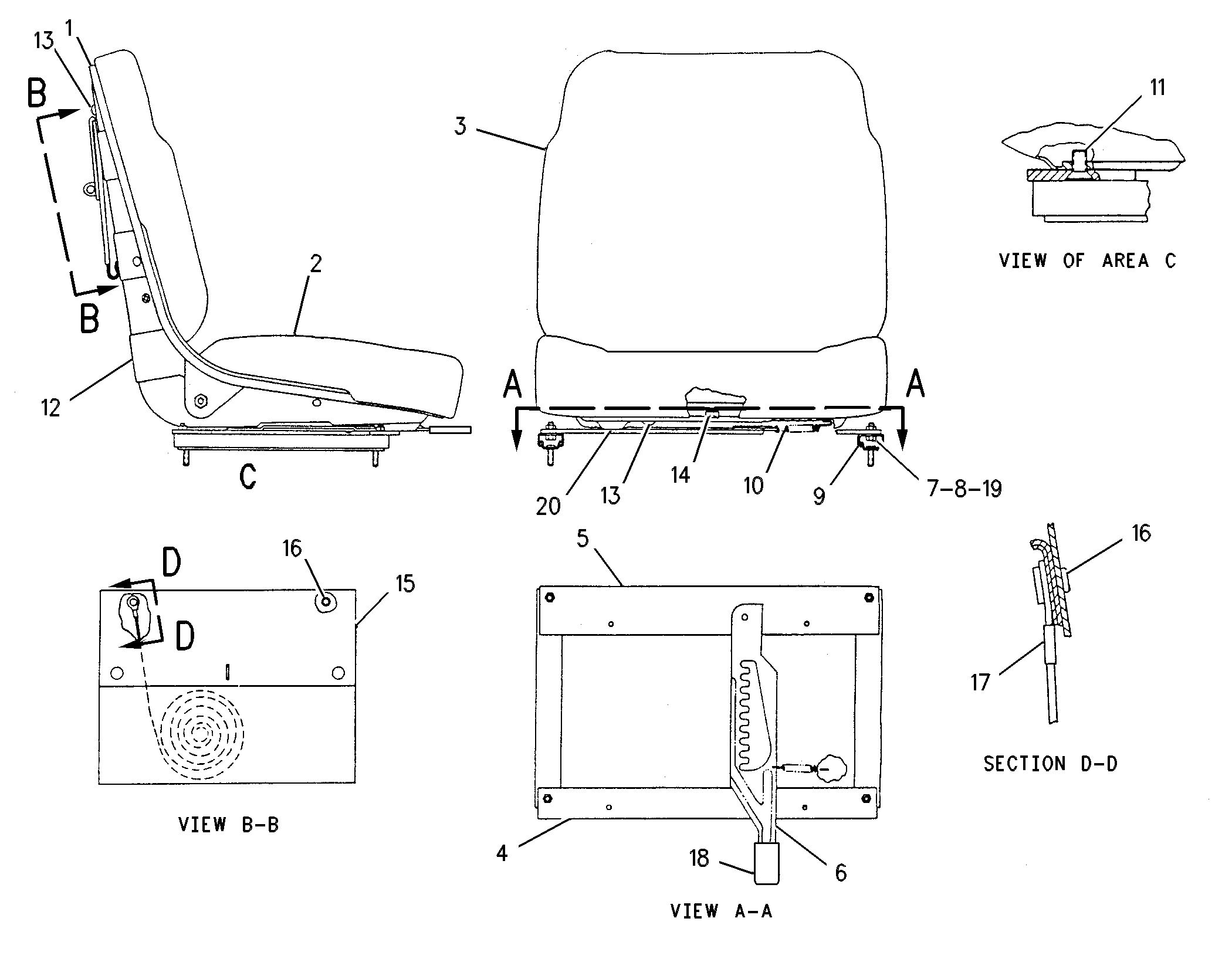 8Y-3910: Сиденье в сборе
