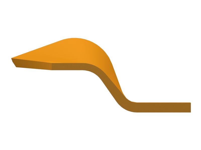 Правый зуб траншеекопателя шириной 89,3 мм
