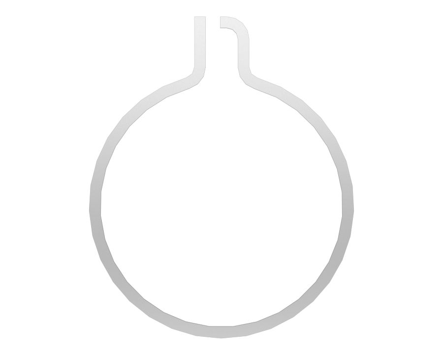 Впускной зажим выхлопной системы с минимальным внутренним диаметром 131,6 мм