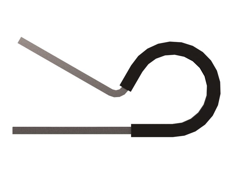 Зажим для стальной петли с одной трубкой диаметром не менее 9,52 мм