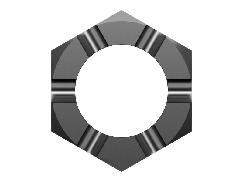 Стопорная корончатая шестигранная гайка с резьбой 1-1/2-12