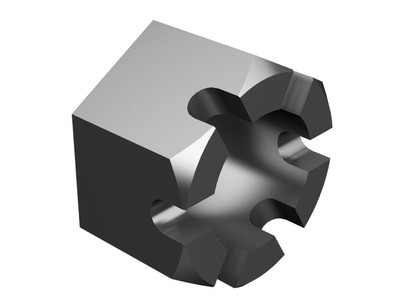 Стопорная корончатая шестигранная гайка с резьбой 1-1/2-12