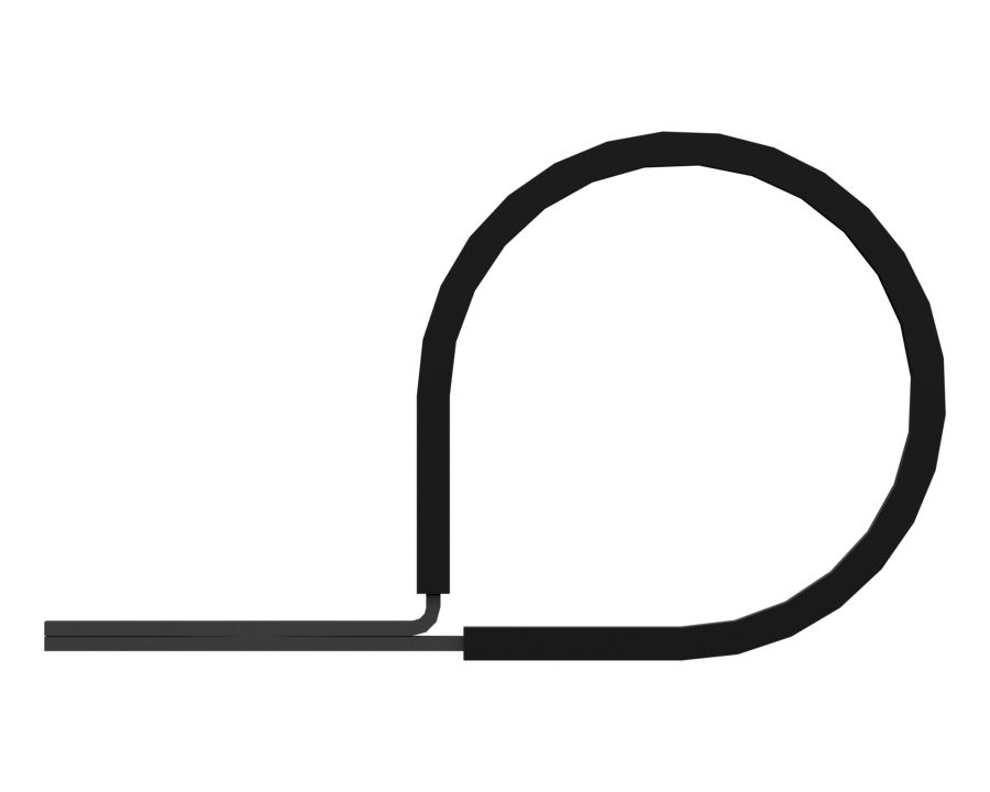 Шланговый зажим для одной трубки, внутренний диаметр 39,69 мм