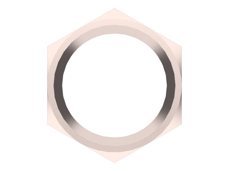 Шестигранная гайка с резьбой 15/32-32