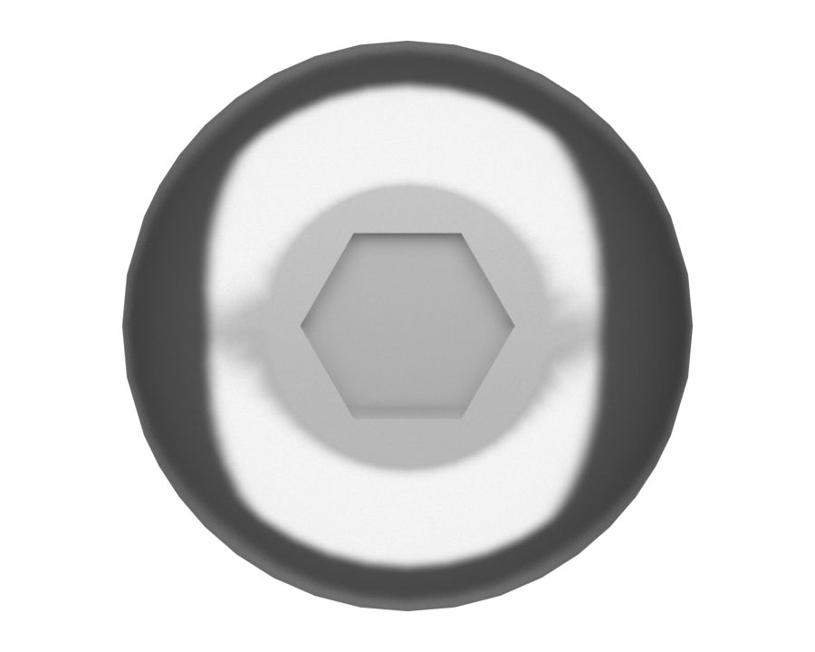 Винт с плоской головкой и наружной резьбой 3/8-16" с фиксирующим патчем