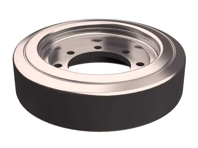 Колесо задней тележки с наружным диаметром 254 мм