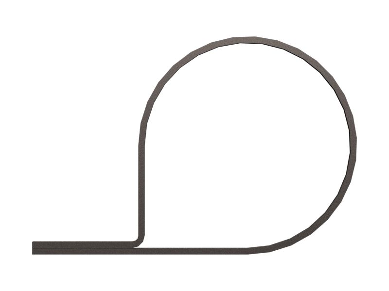 Петлевой хомут для одной трубы (мин. 50,80 мм)