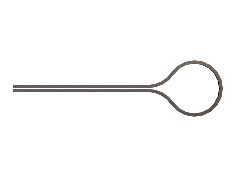 Стальной зажим с одной трубкой диаметром 12,70 мм