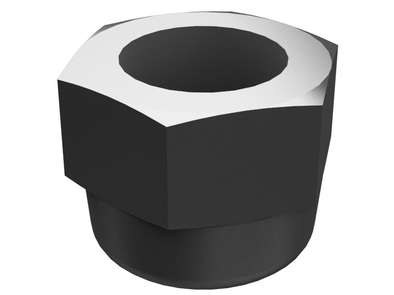 Стальная шестигранная контргайка M12 с нейлоновой вставкой