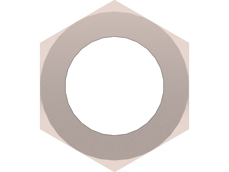 Стальная шестигранная контргайка M12 с нейлоновой вставкой