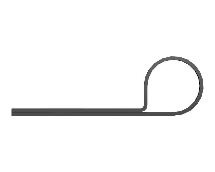 Стальной петлевой хомут для труб, внутренний диаметр 12,70 мм