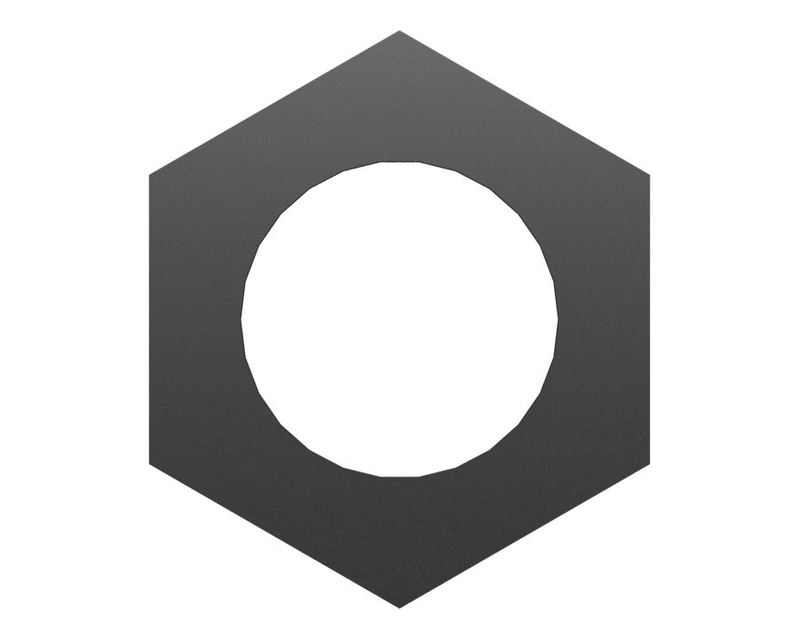 Шестигранная гайка с резьбой 7/16-14