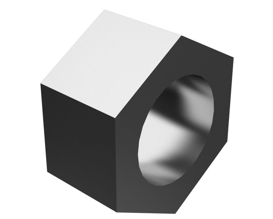 Шестигранная гайка с резьбой 7/8-9