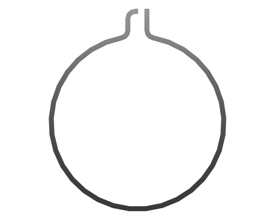 Широкий выпускной хомут 23,9 мм