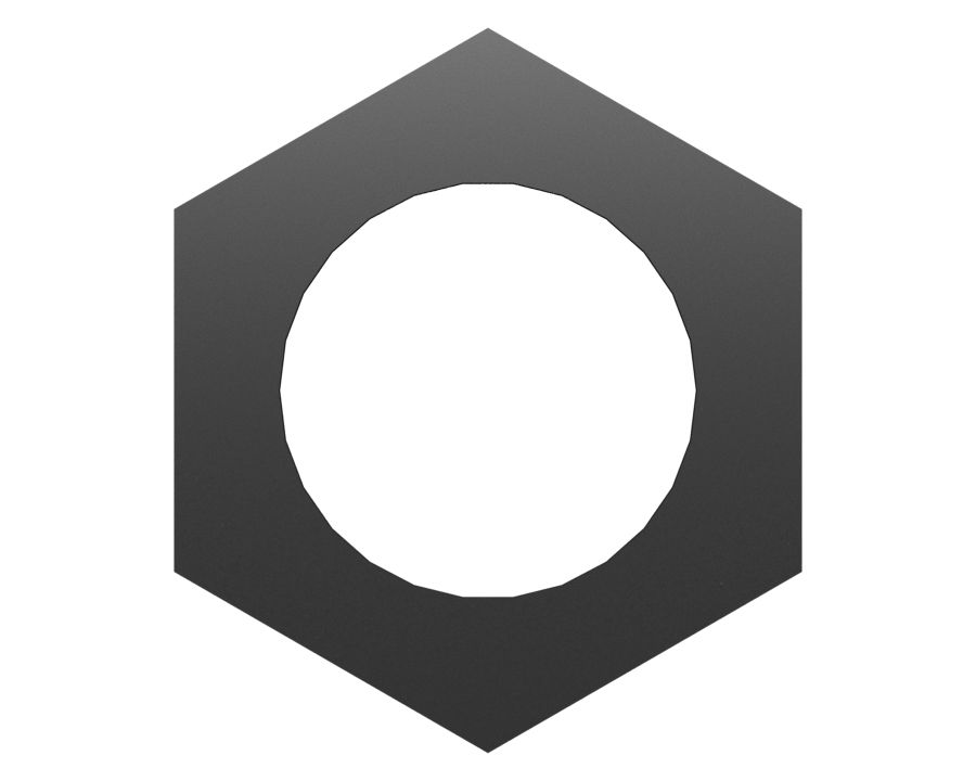 Шестигранная гайка 3/8