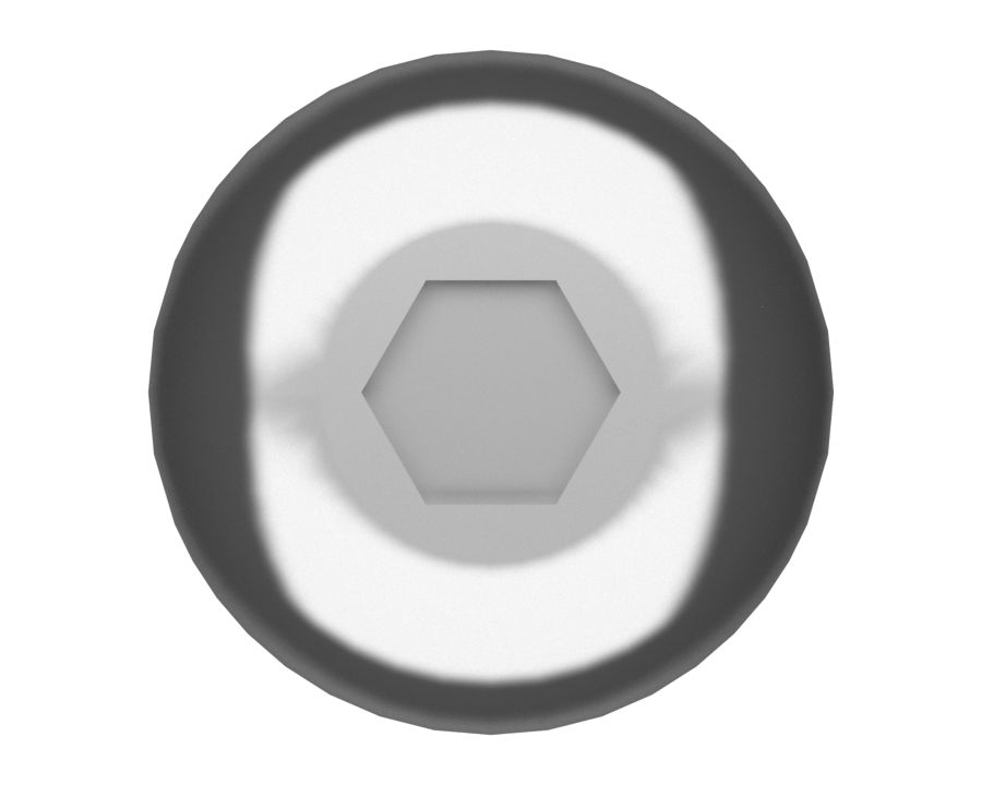 Винт с плоской головкой и наружной резьбой 3/8-16" с фиксирующим патчем