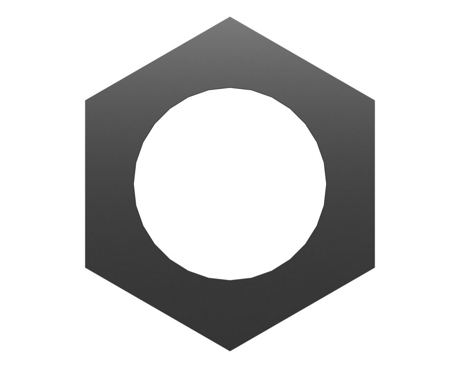 Шестигранная стопорная гайка с резьбой 3/8-24