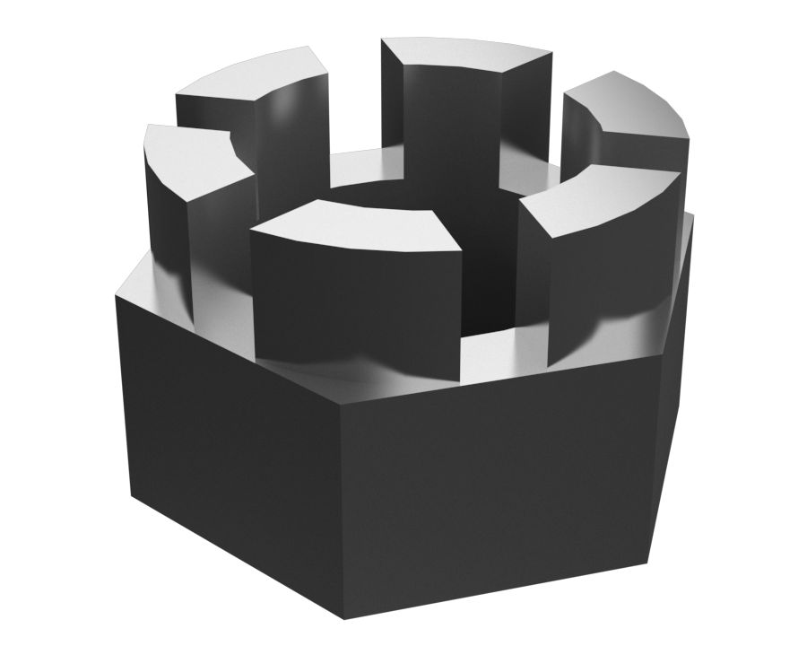 1A-5660: Прорезная/корончатая гайка