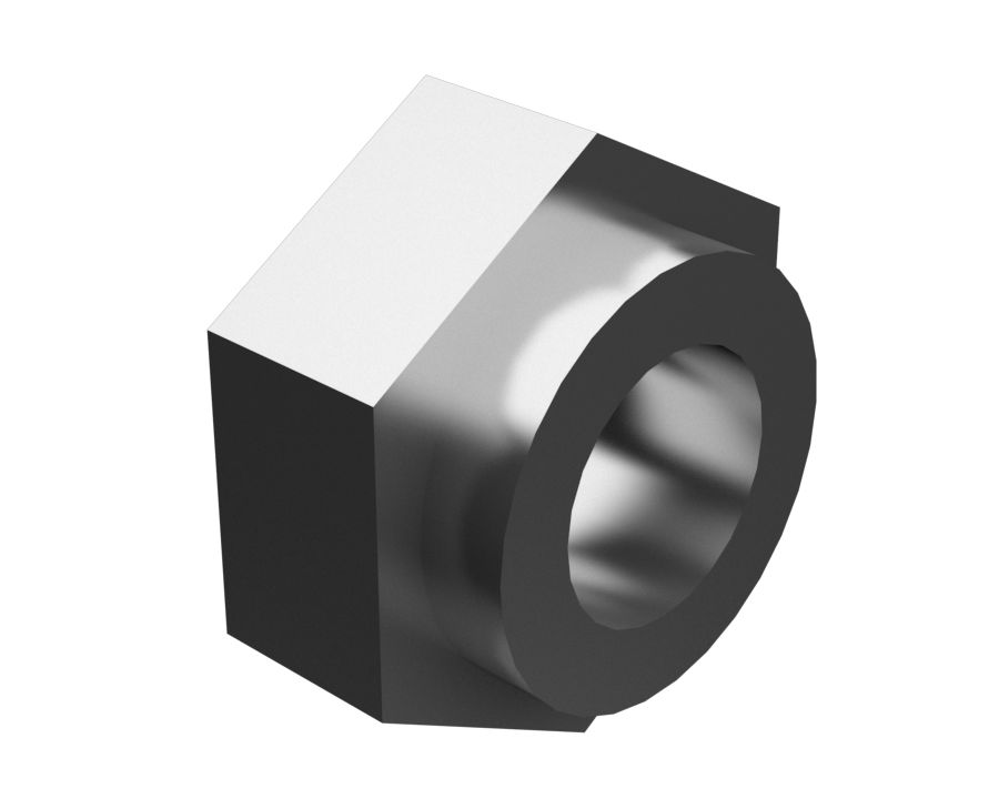Шестигранная приварная гайка с резьбой 1/4-20