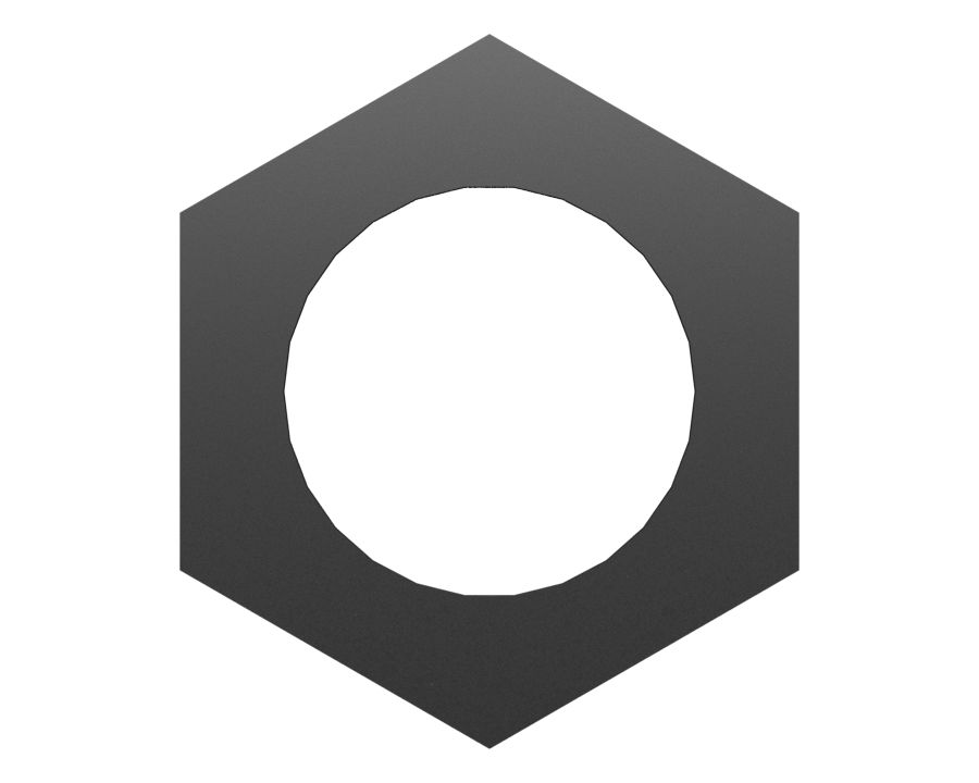 Гайка шестигранная с резьбой 1,125-12