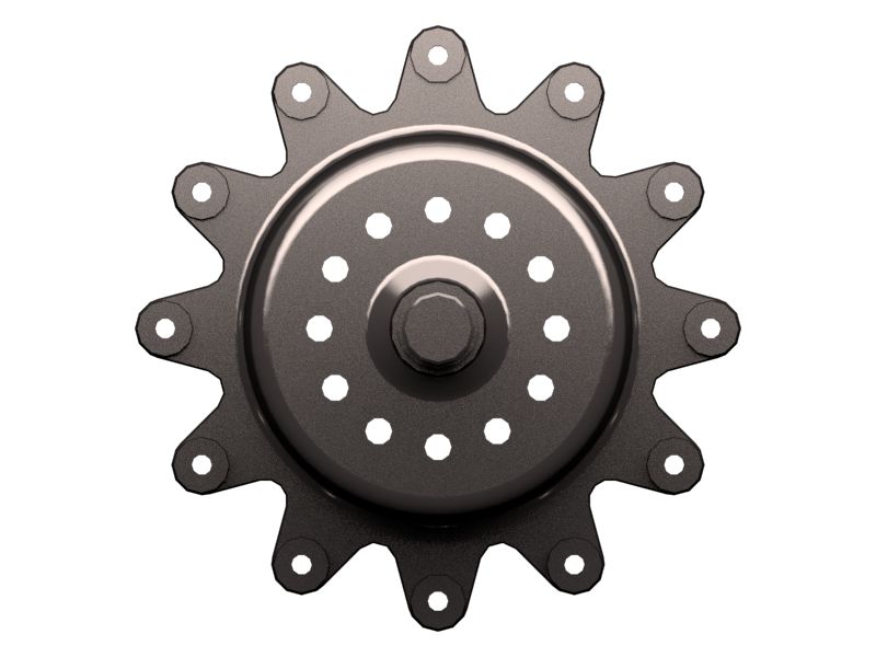 Литое ведущее колесо шириной 220,8 мм